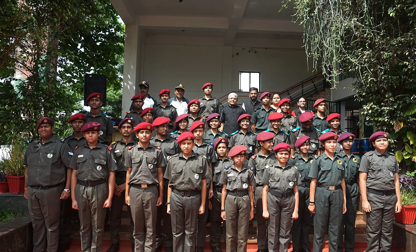 Cadets alongside a visiting mentor