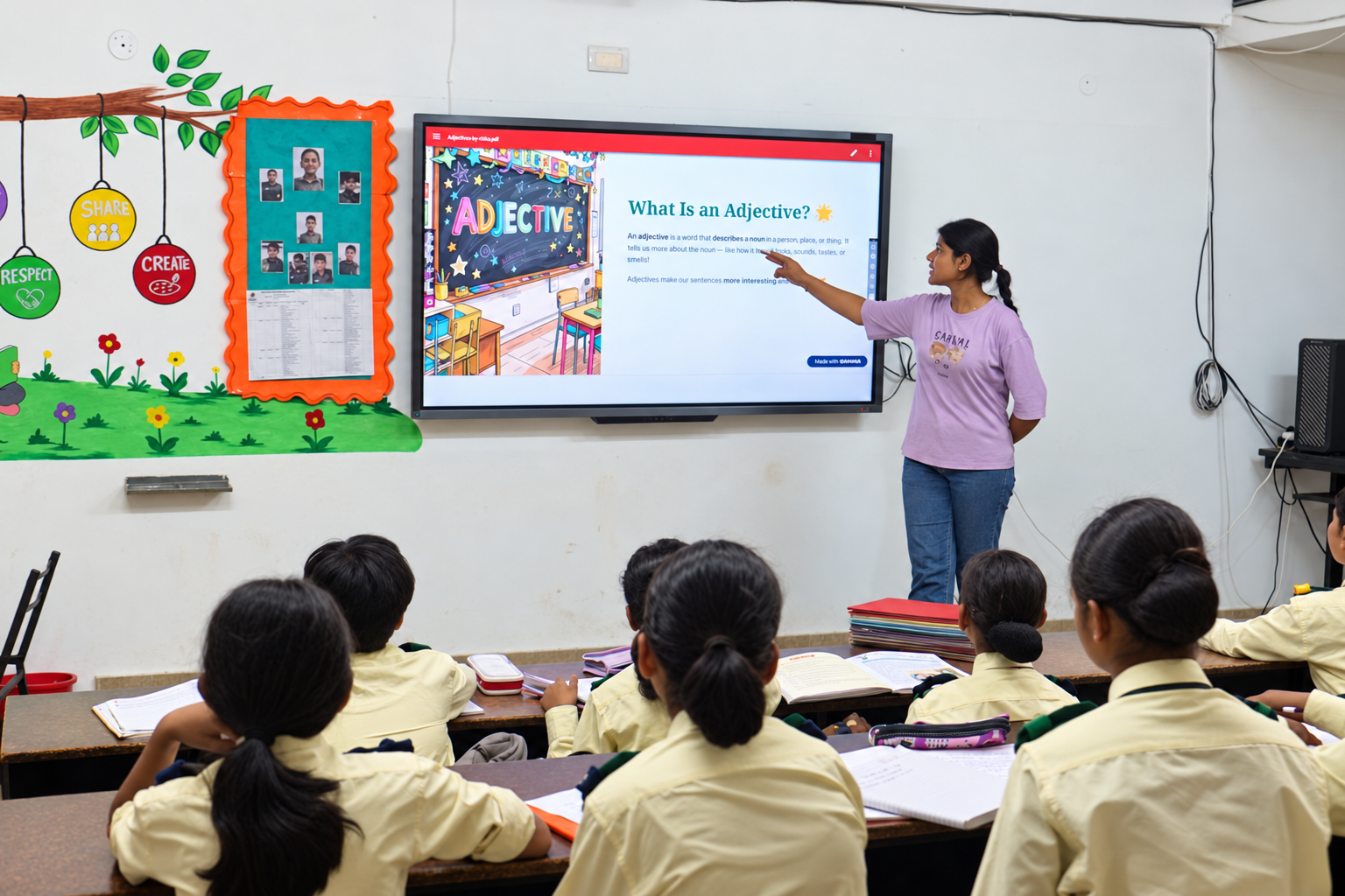 School cadets in formation
