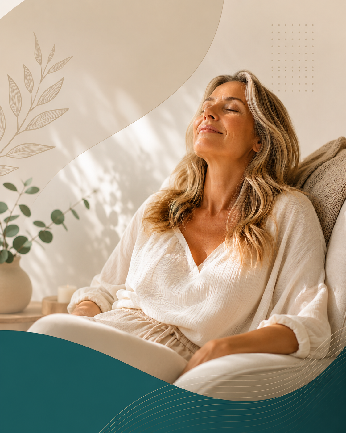 Woman experiencing renewed energy and wellness through personalized hormone optimization and functional medicine care.