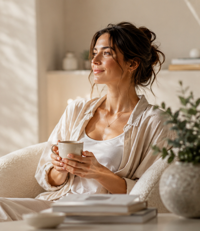 Woman experiencing renewed energy and wellness through personalized hormone optimization and functional medicine care.