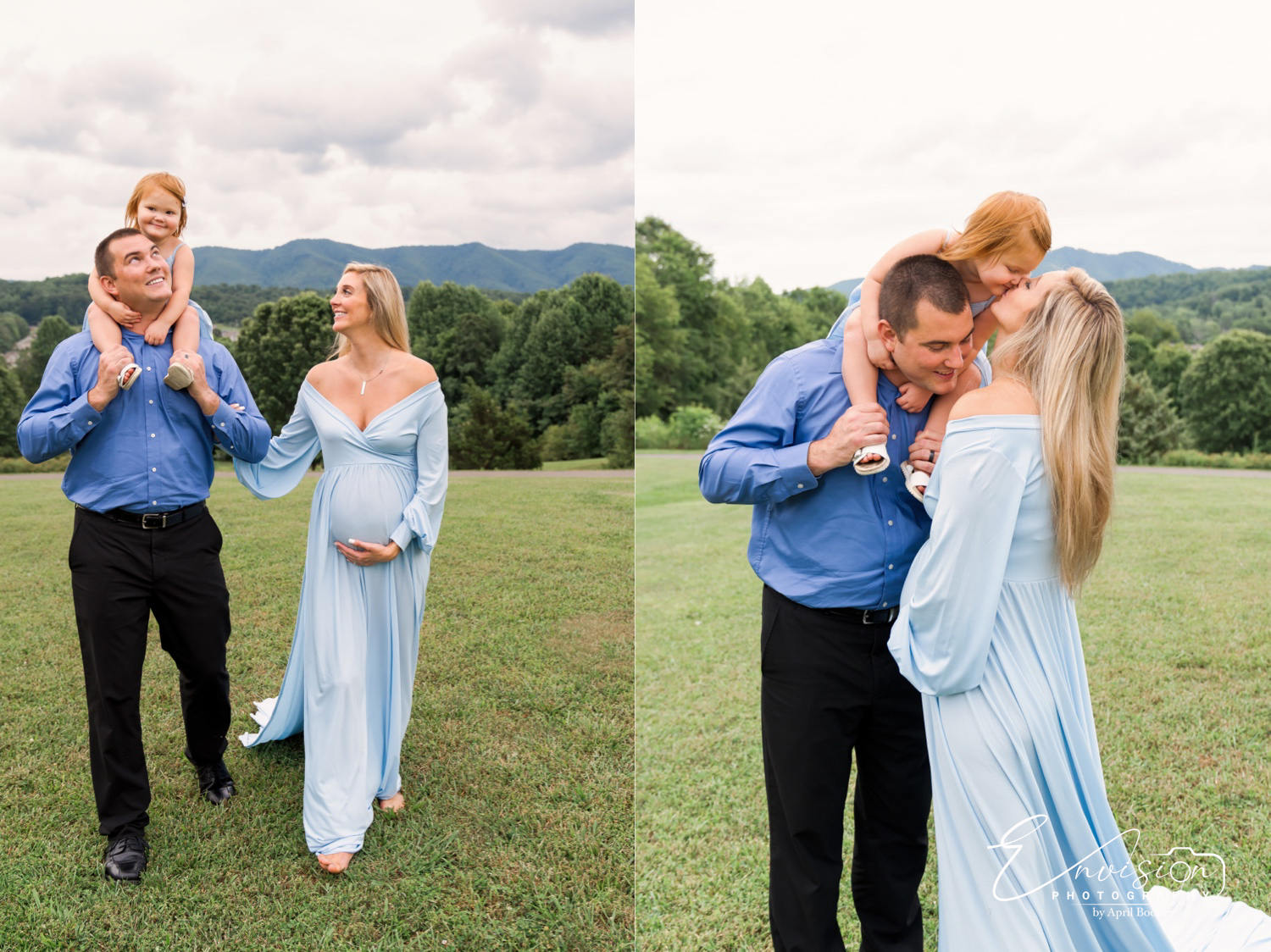 Timeless outdoor family maternity portrait in Johnson City, TN