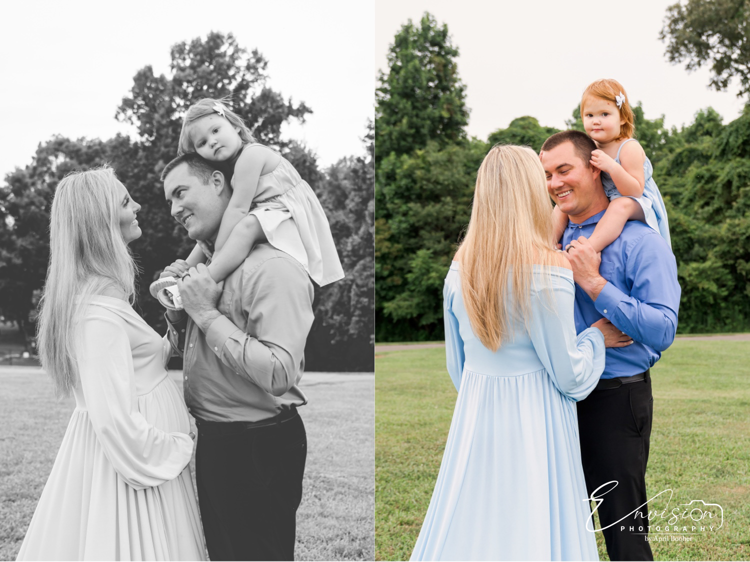 Connected family moment captured during a maternity session