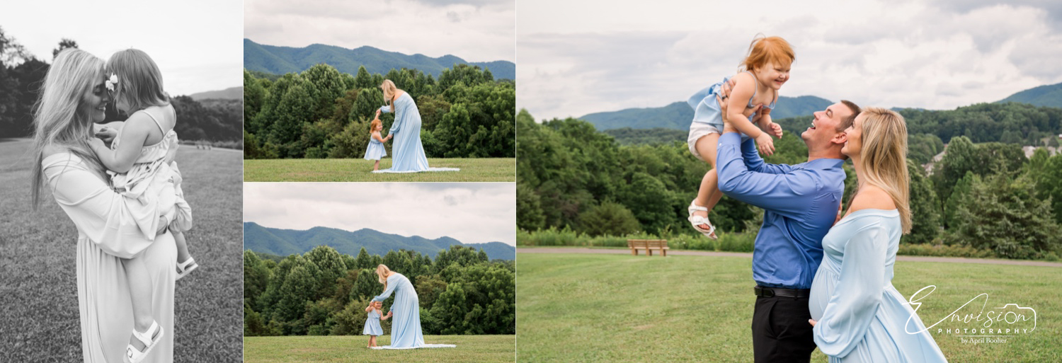 Natural expressions during a relaxed maternity photo session