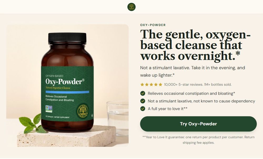The new Oxy-Powder product page
