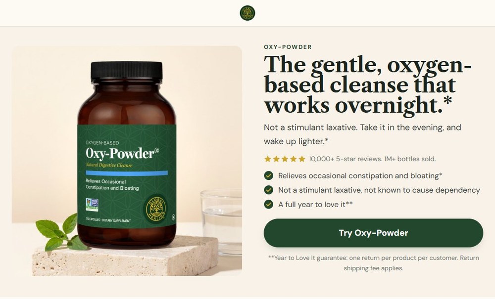 The new Oxy-Powder product page