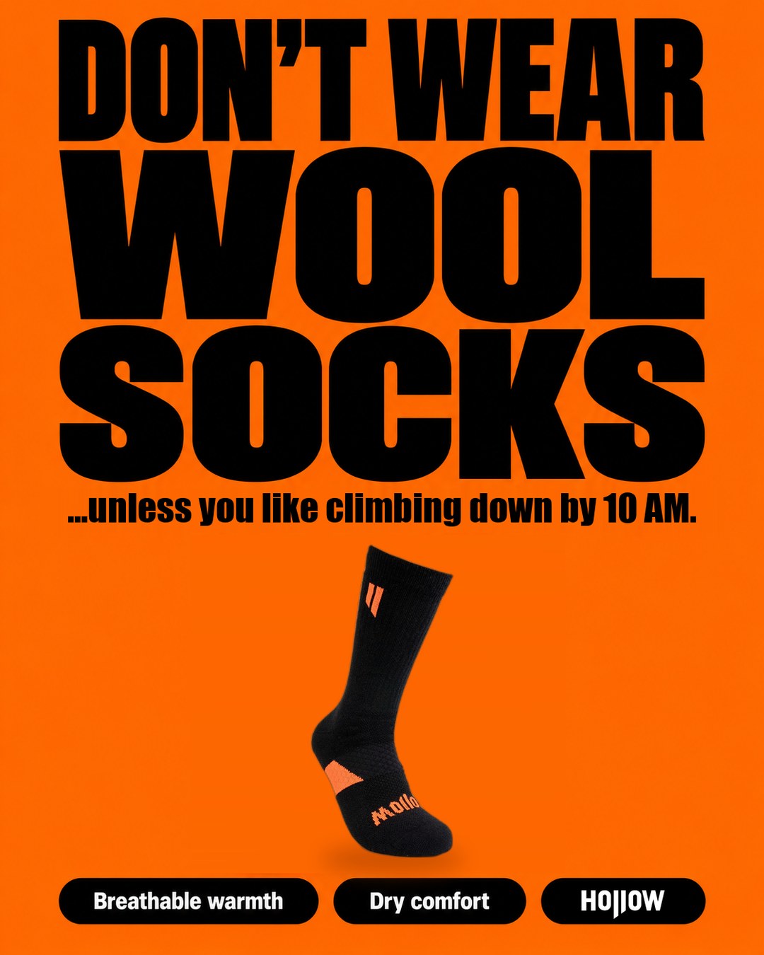 Spec static ad for Hollow Socks