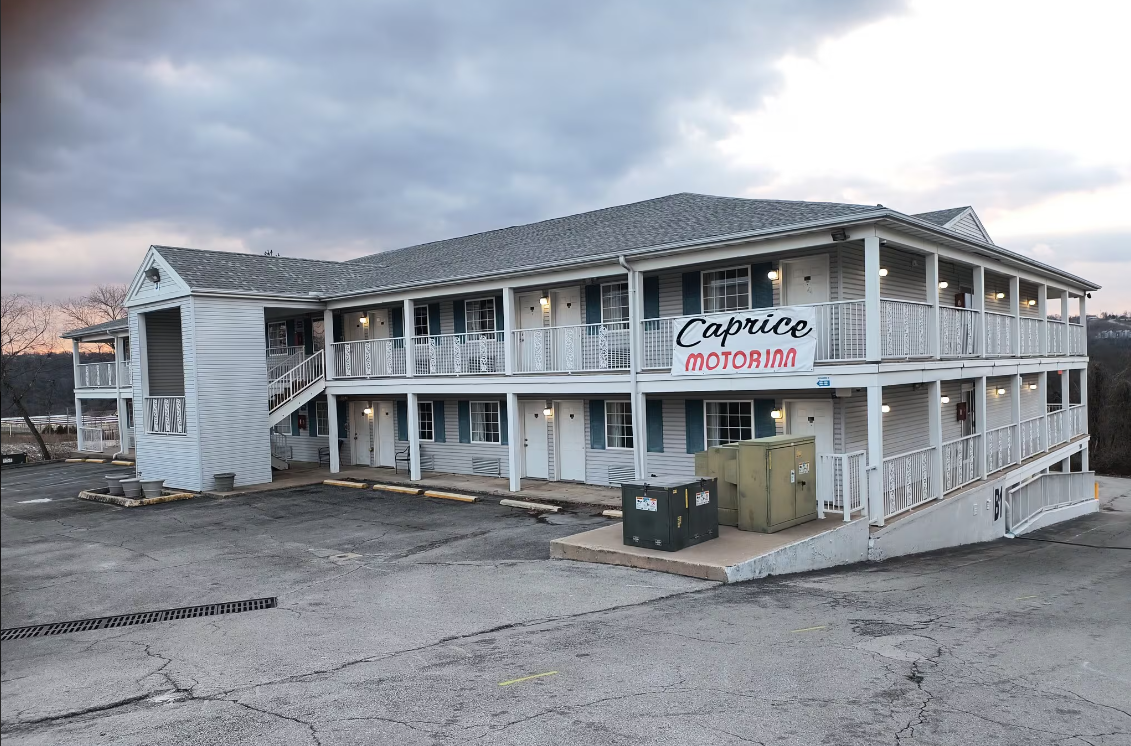 Caprice Motor Inn, a 60-room motel for sale with seller financing in Branson, Missouri