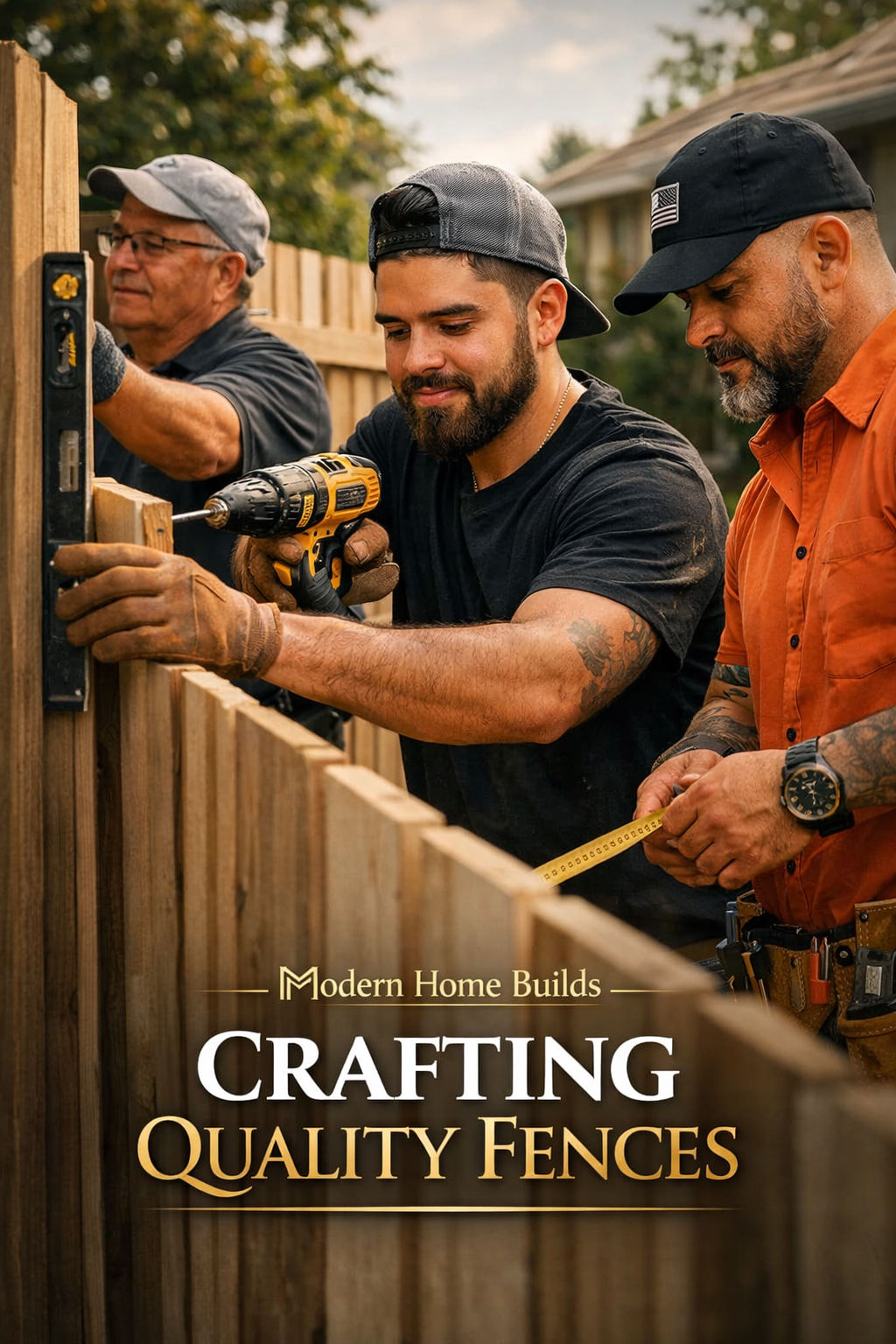 Modern Home Builds fence installation crew