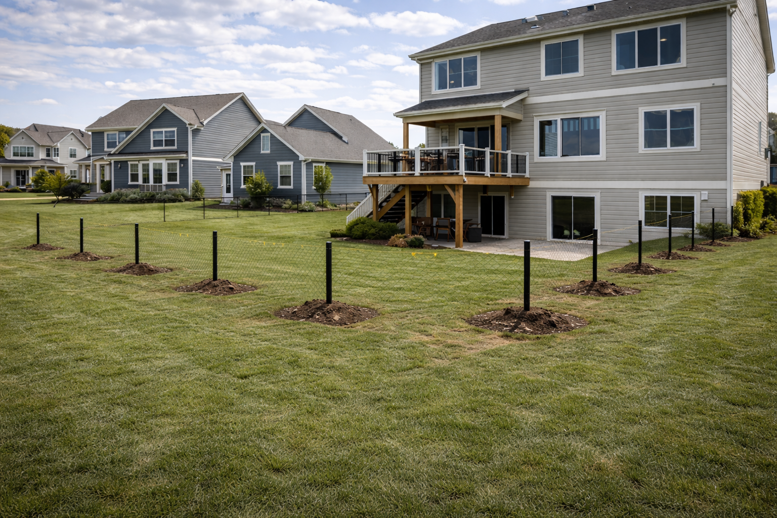 Chain link fence before