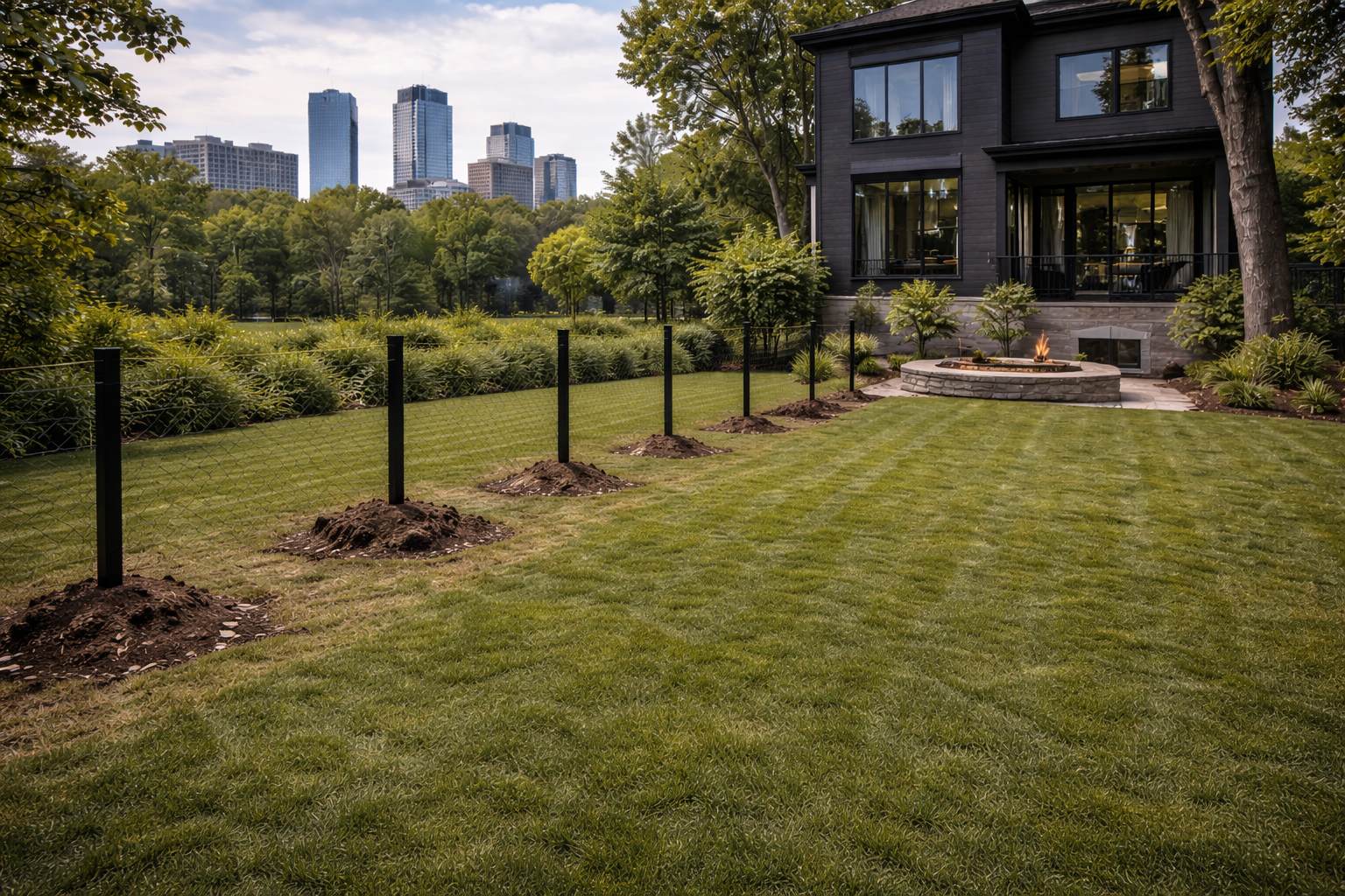 Composite fence before