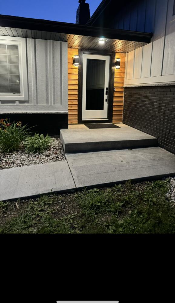 Custom home exterior photo 9