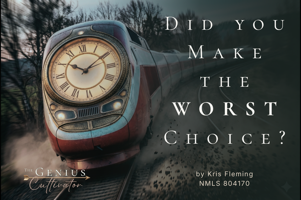 Fast moving train with clock face overlay representing the cost of lost momentum and time-sensitive business decisions.