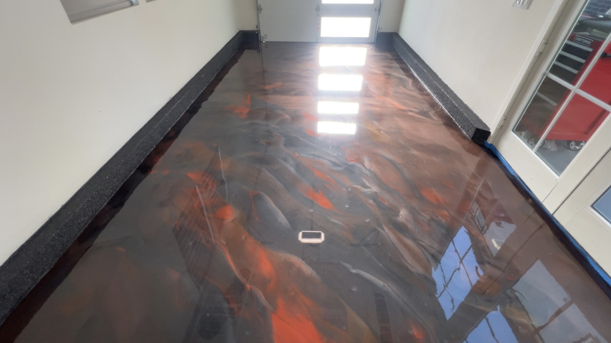 Metallic epoxy floor project