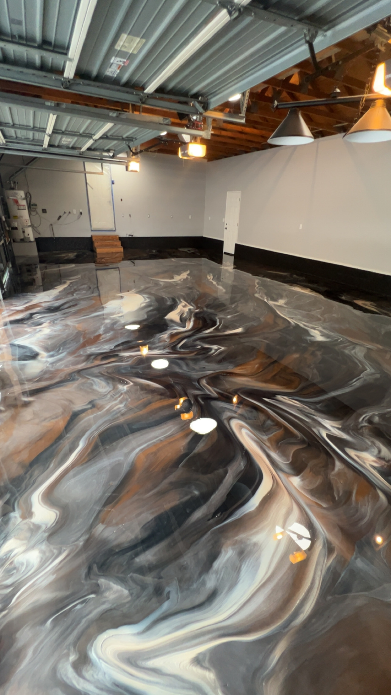 Metallic epoxy floor project
