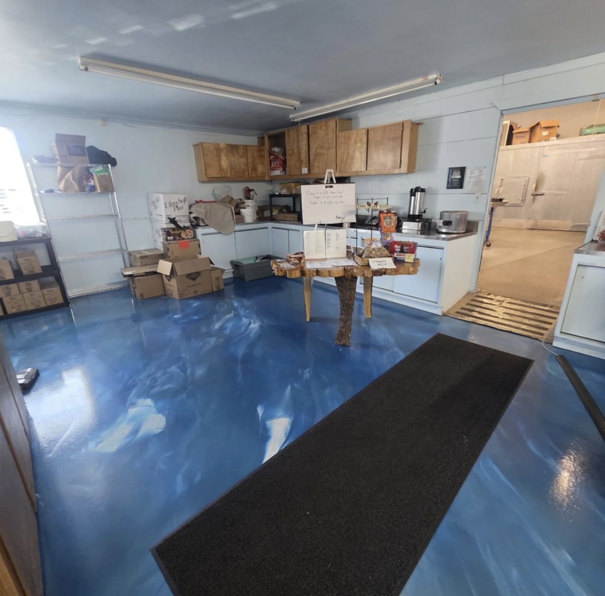 Metallic epoxy floor project