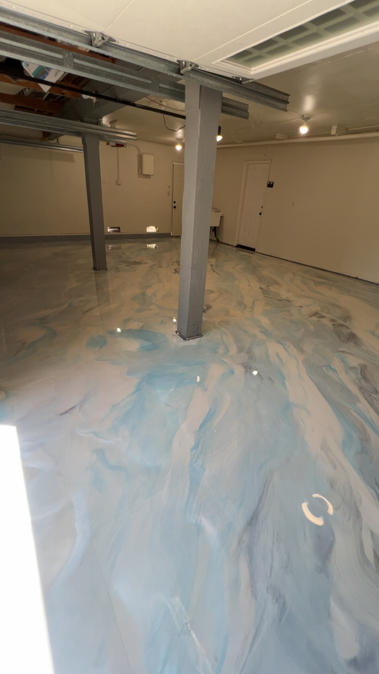 Metallic epoxy floor project