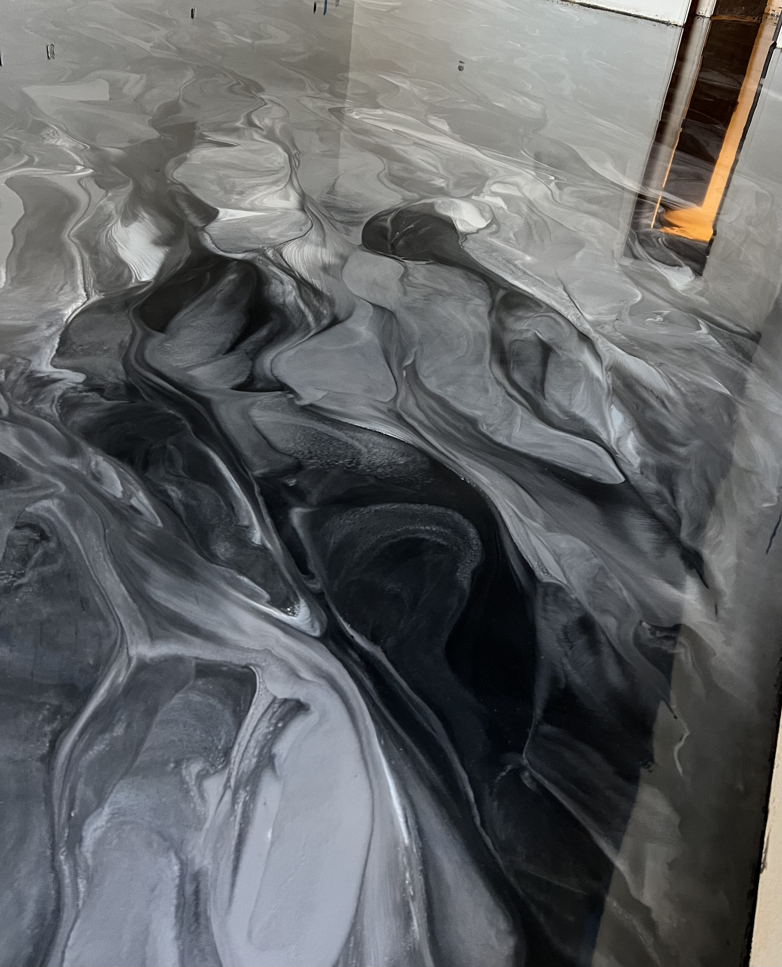 Metallic epoxy floor project