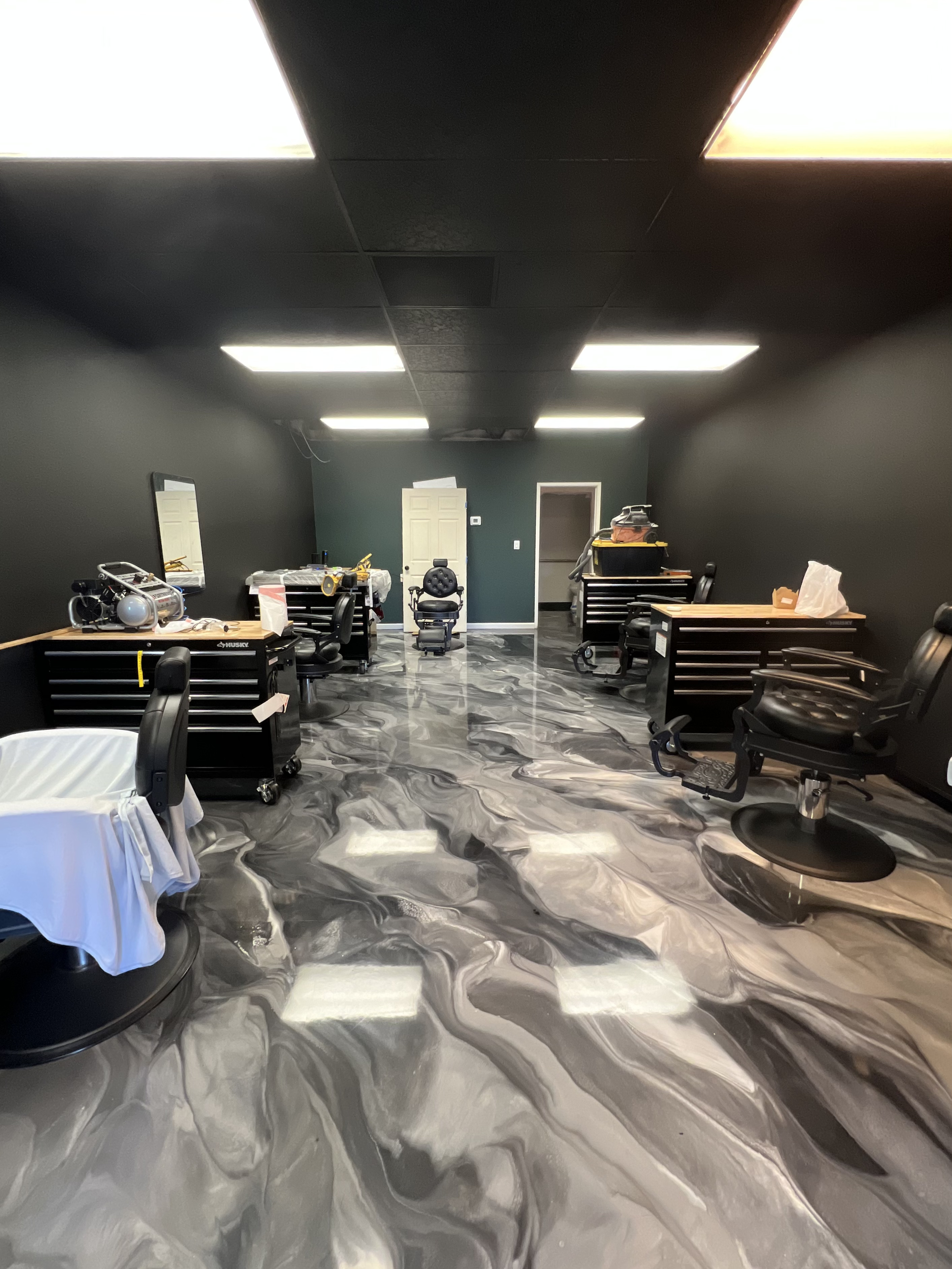 Metallic epoxy floor project