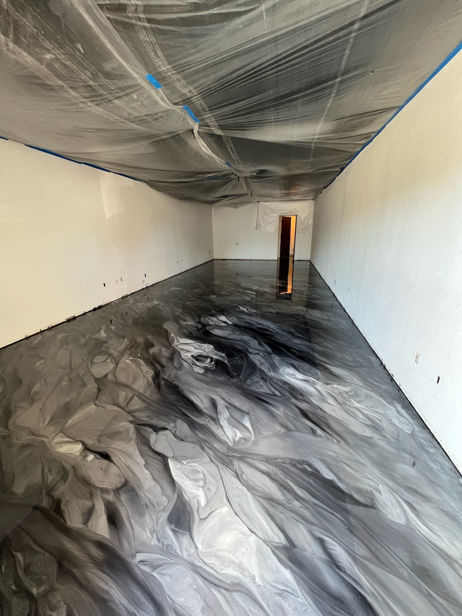 Metallic epoxy floor project