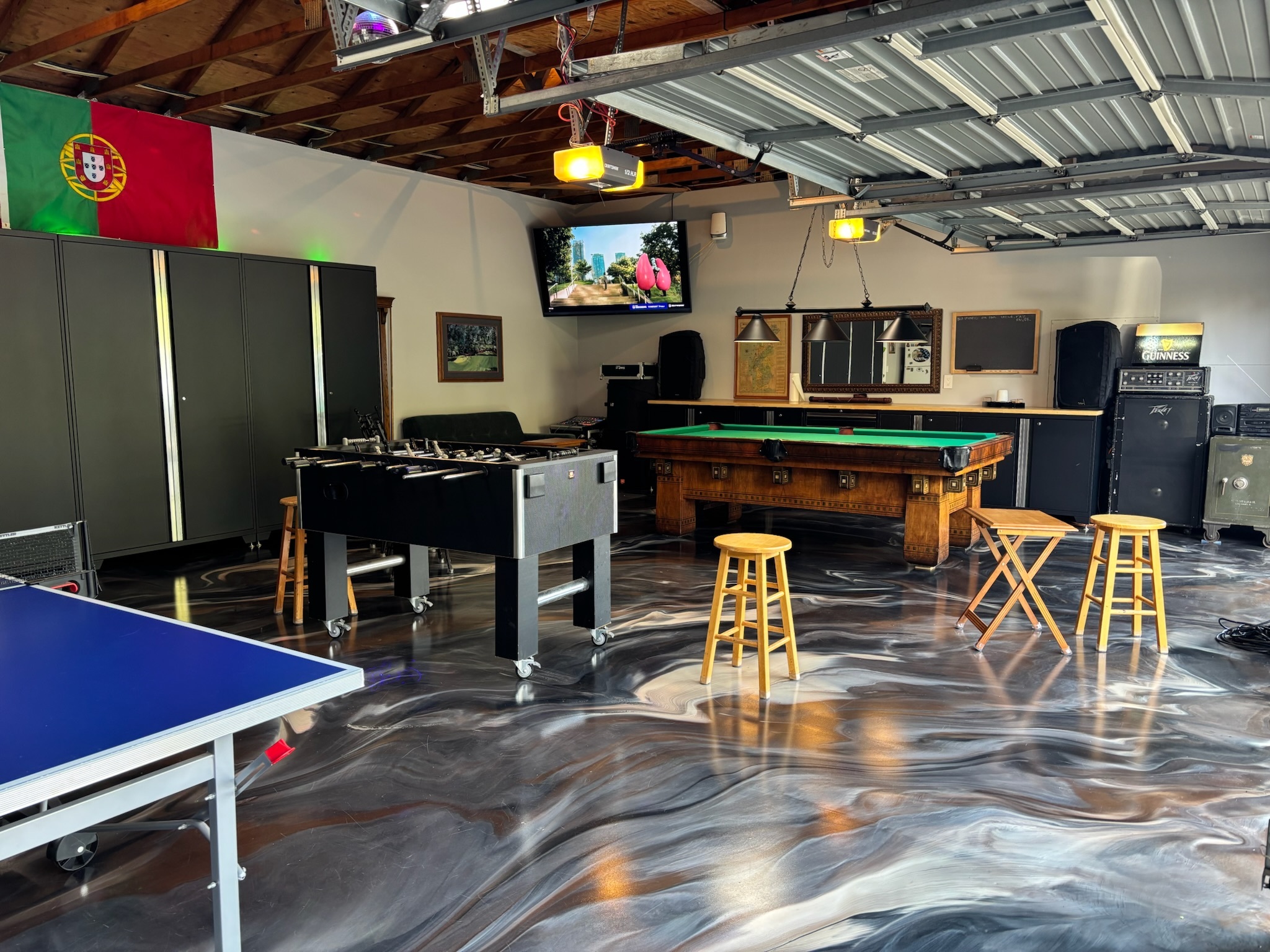 Metallic epoxy floor project