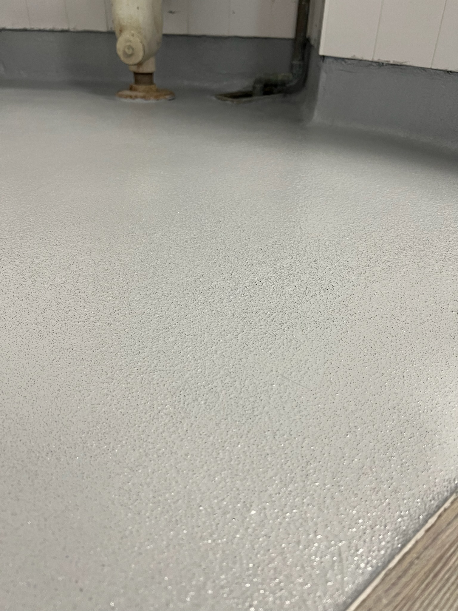 Solid color epoxy floor project