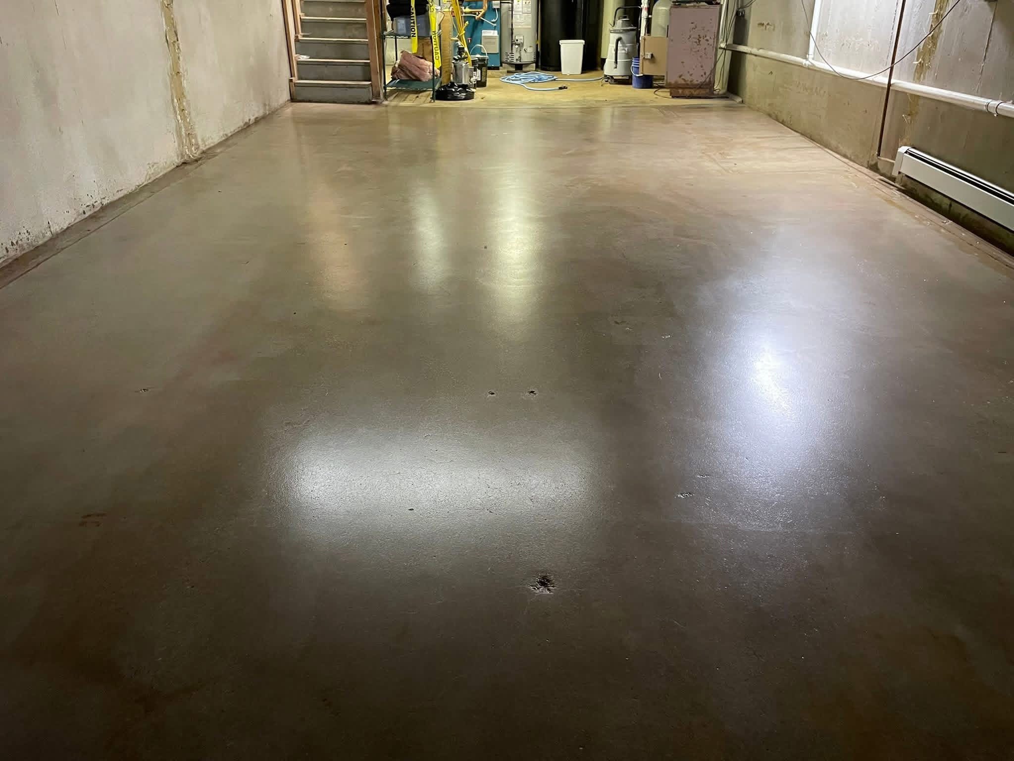 Sealed concrete floor project