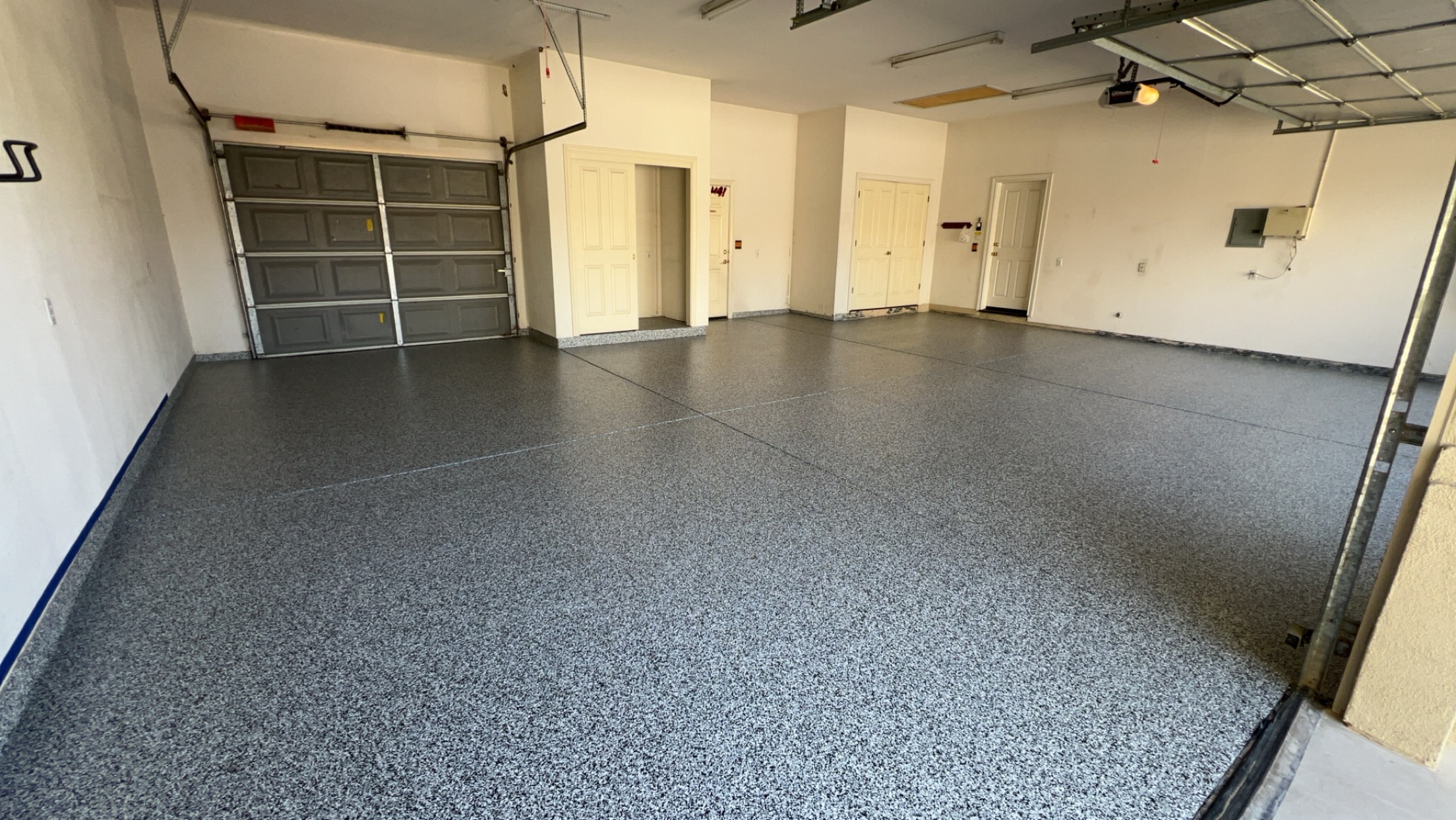 Flake system epoxy floor project
