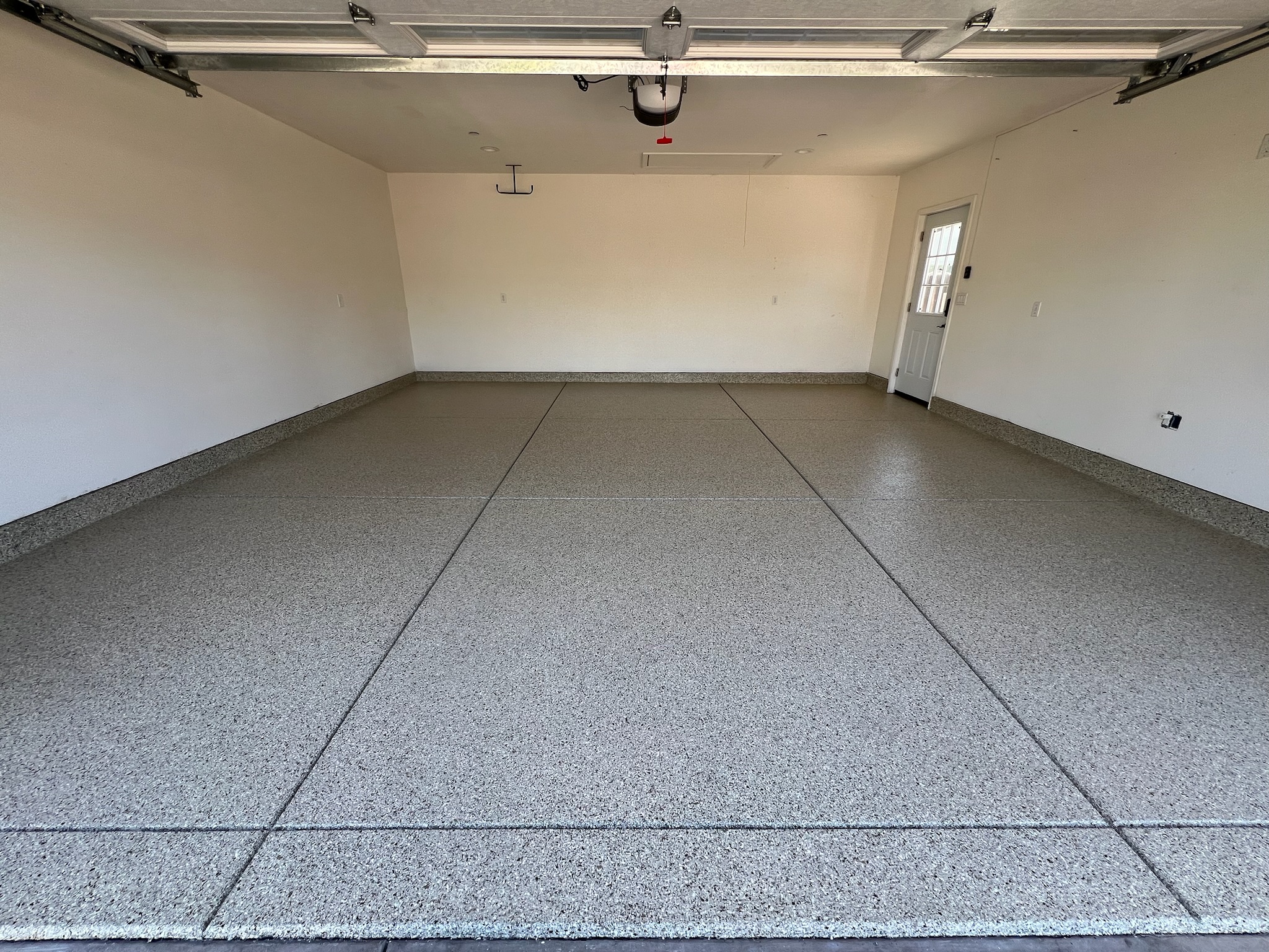 Flake system epoxy floor project
