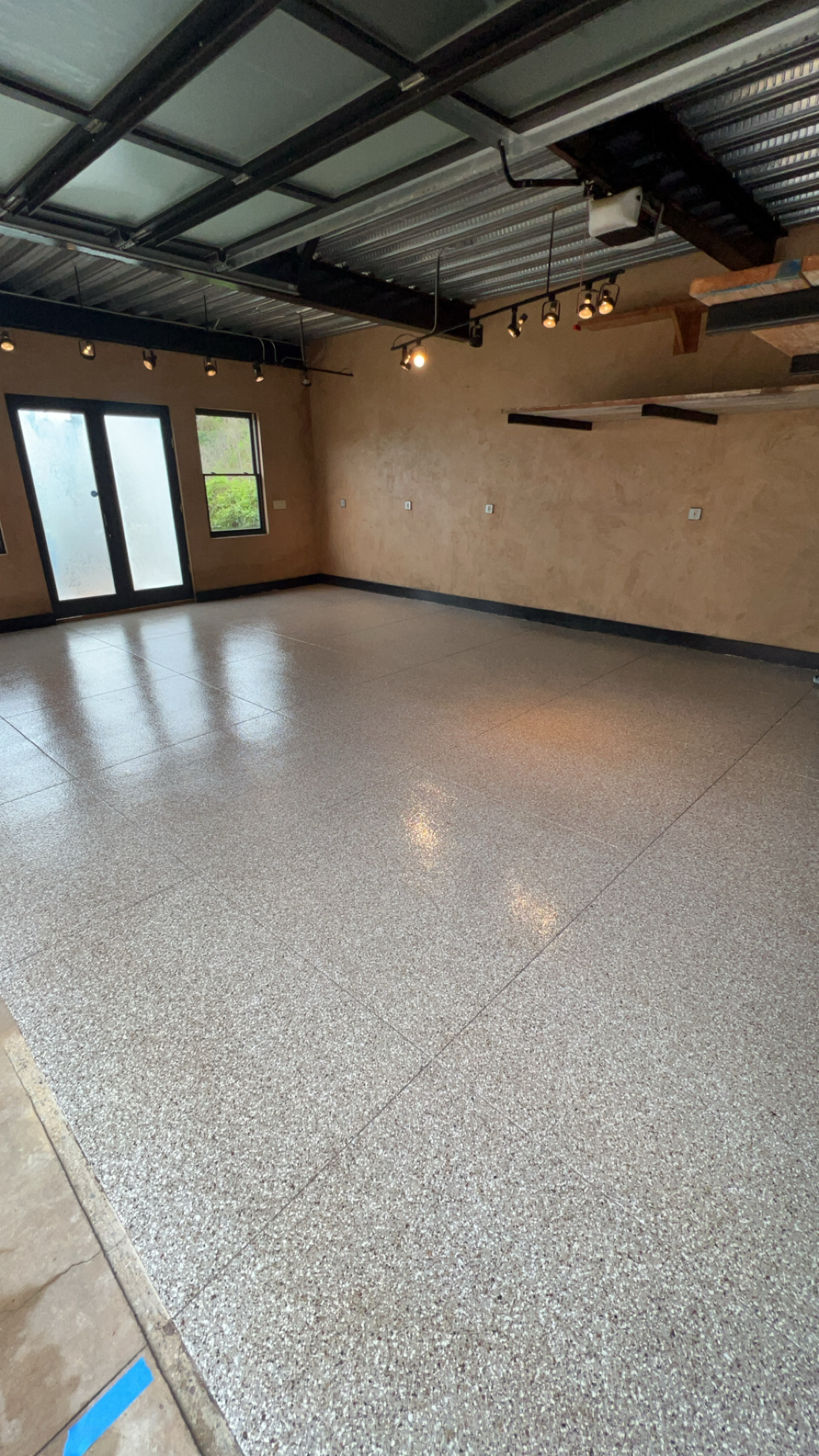 Flake system epoxy floor project