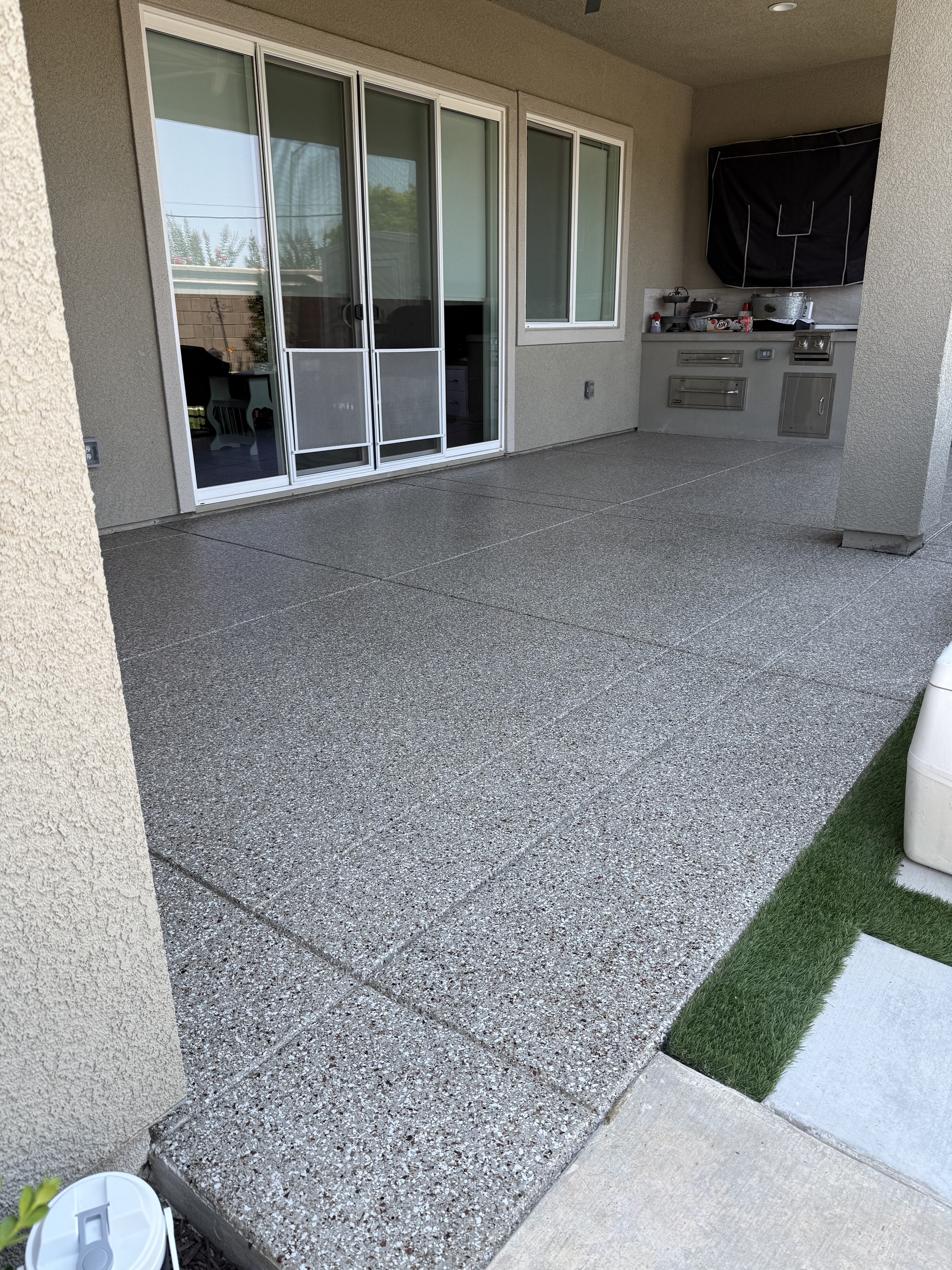 Flake system epoxy floor project