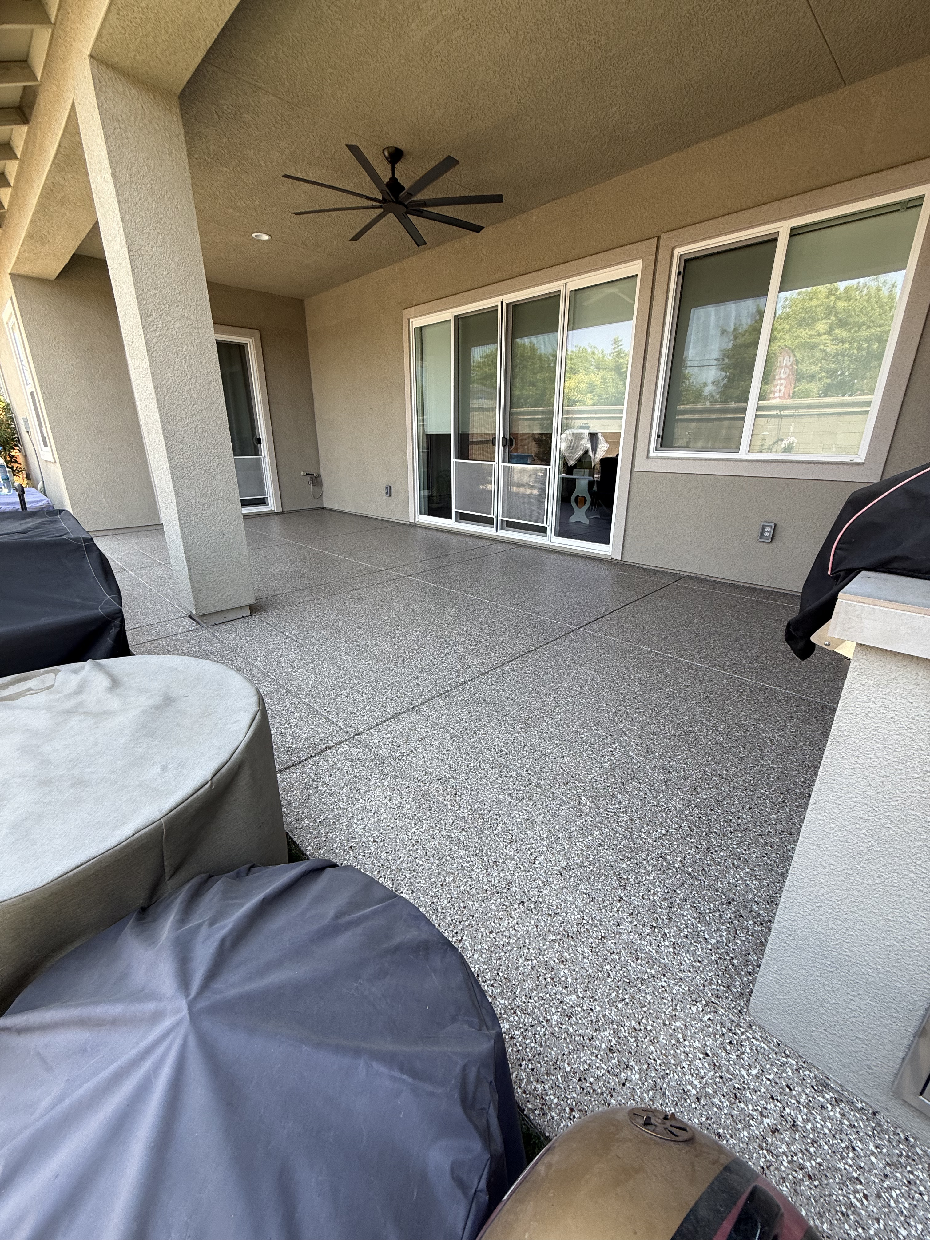 Flake system epoxy floor project