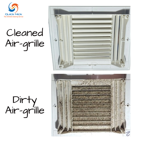 Clean vs dirty air duct cover Clean vs dirty air duct cover
