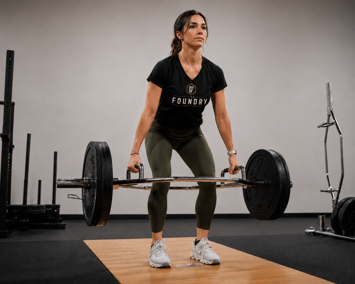 Client deadlifting, back to full strength