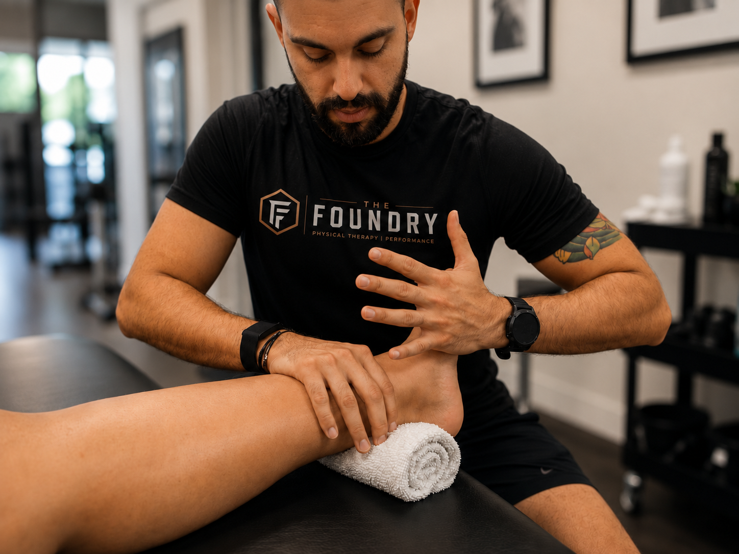 Dr. Mario Valdes performing hands-on treatment