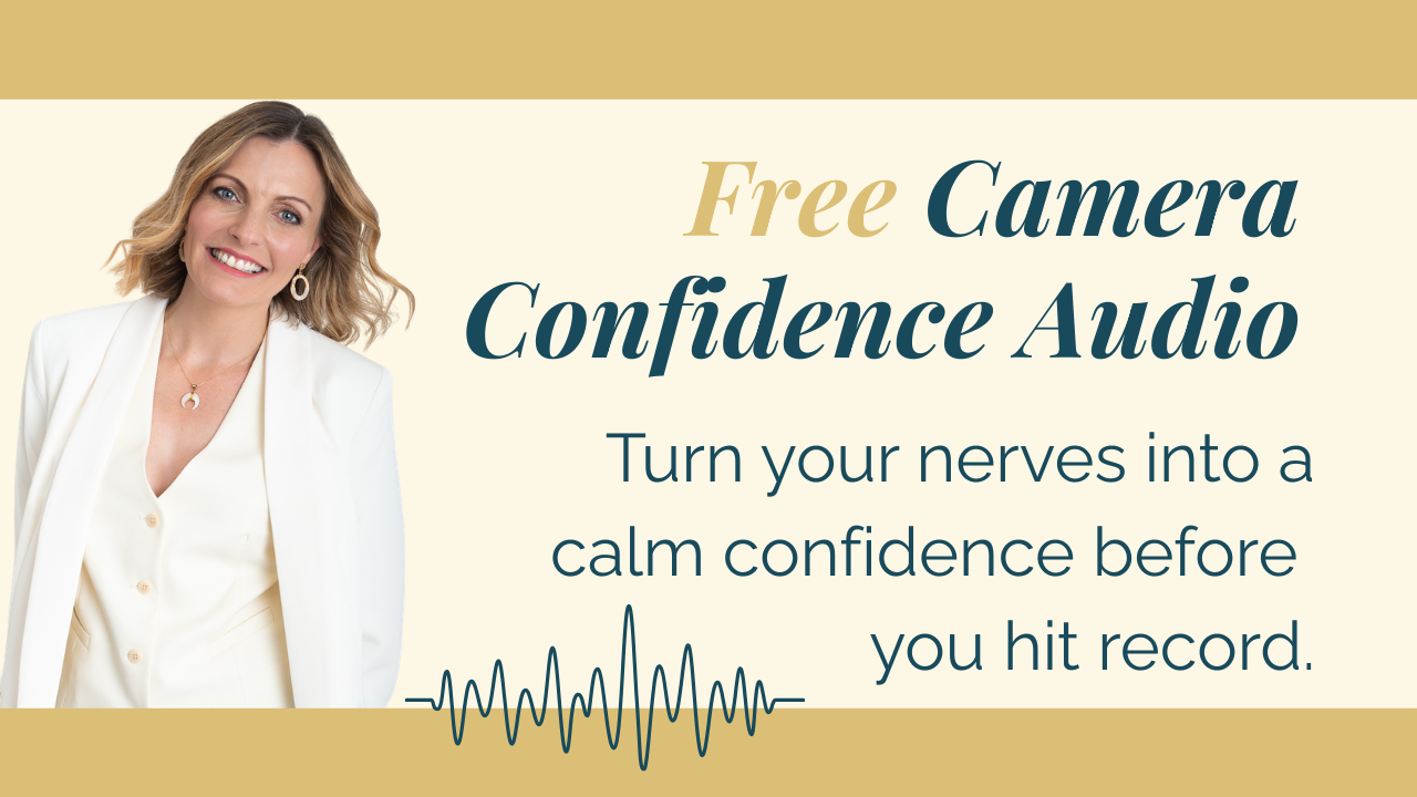 Sarah Collins Camera confidence audio graphic 