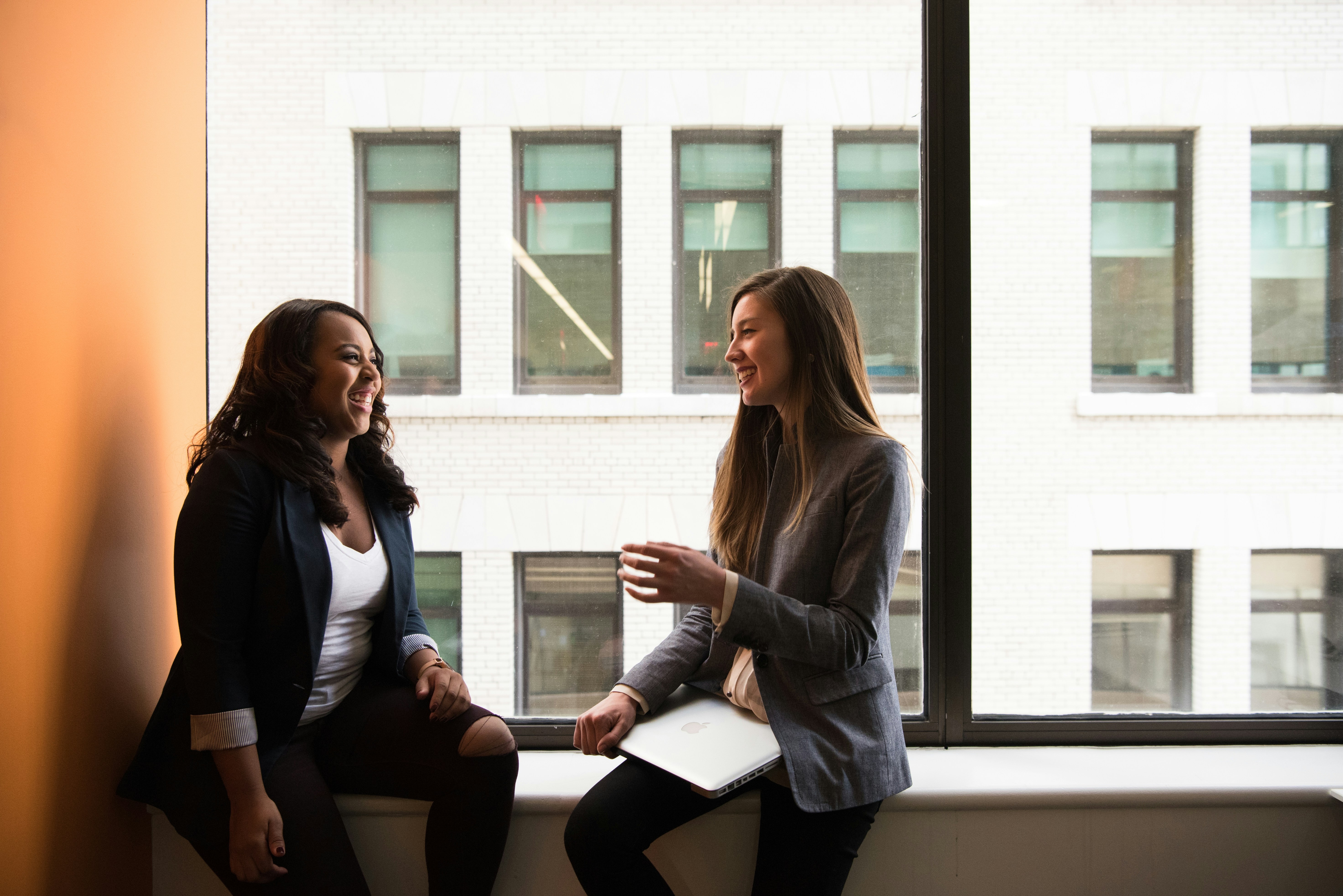 Two women talking Two women talking
