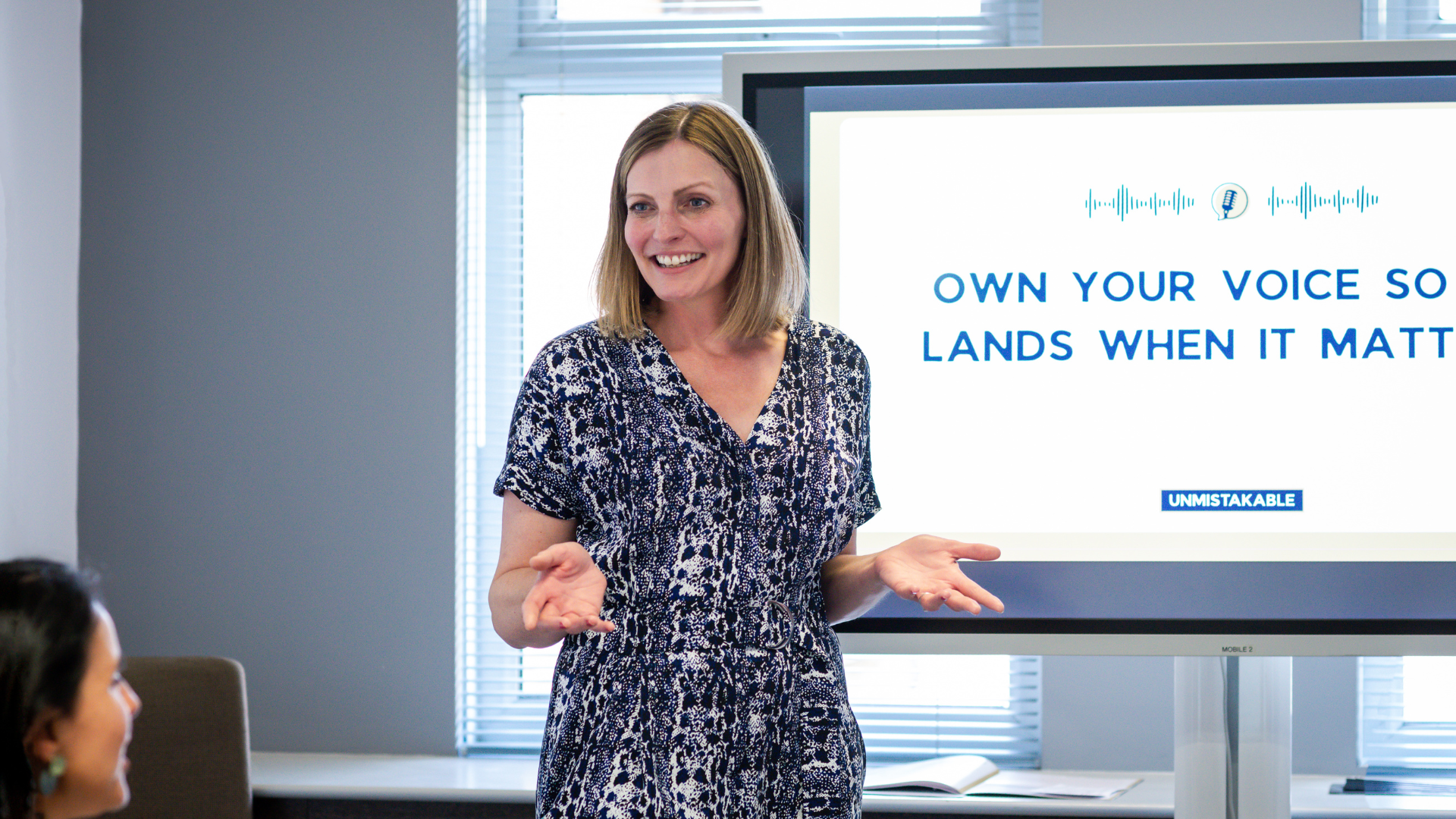 Sarah Collins delivering unmistakable workshop Sarah Collins delivering unmistakable workshop