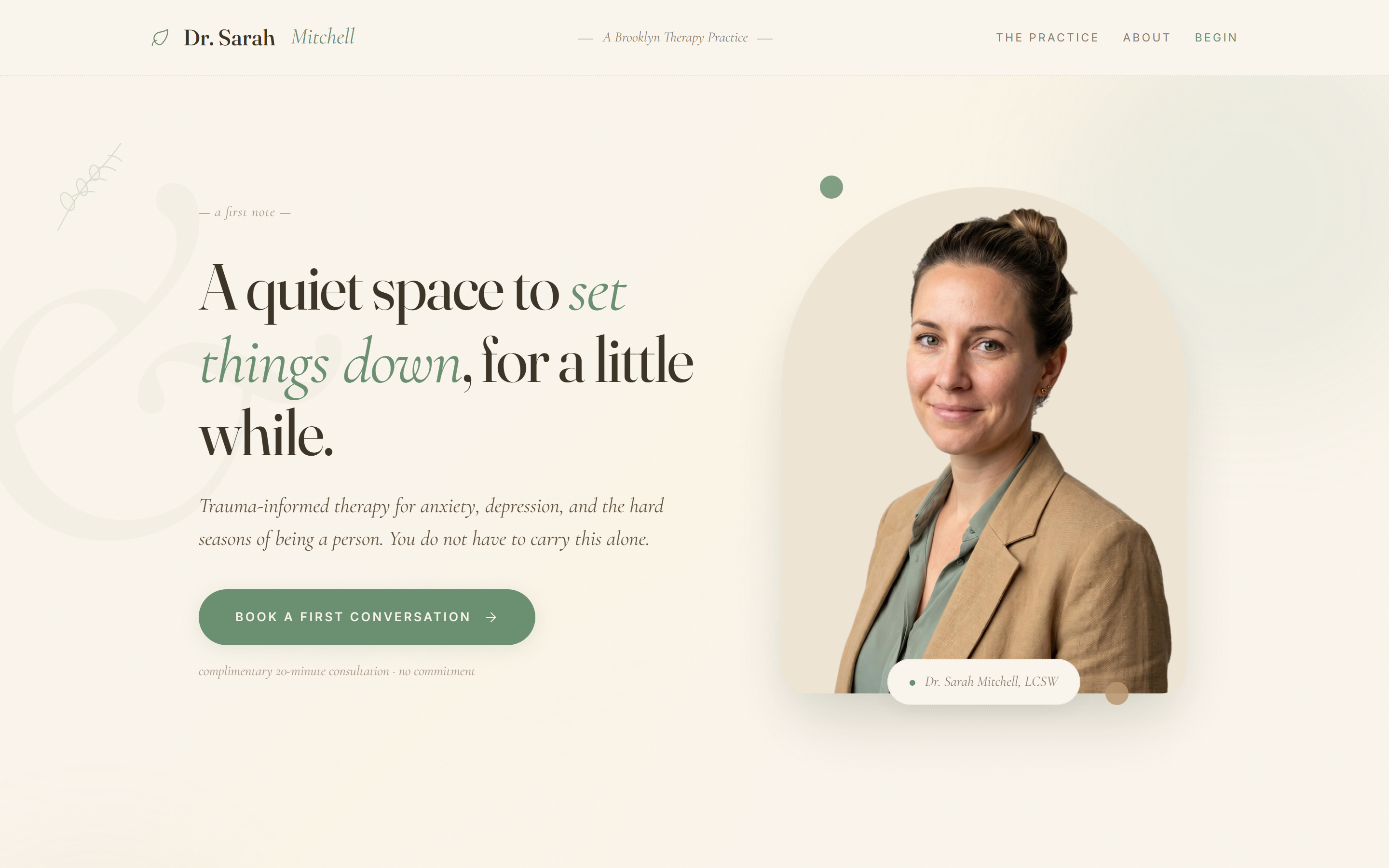 Dr. Sarah Mitchell, mindfulness journal funnel