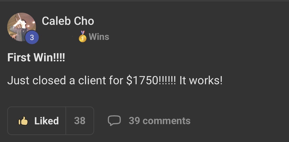 Caleb Cho result screenshot