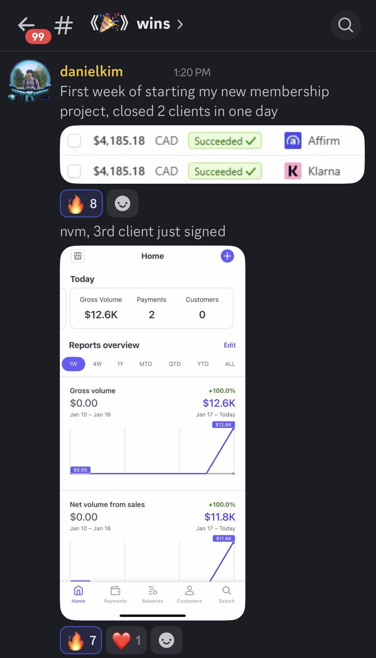 Daniel Kim result screenshot