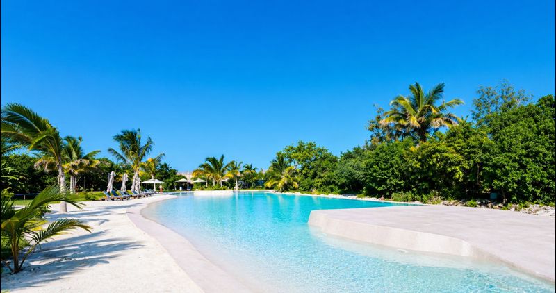 Private lagoon setting