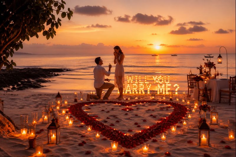 Couple enjoying a romantic dinner