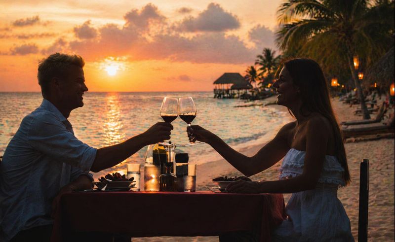 Zanzibar romantic sunset