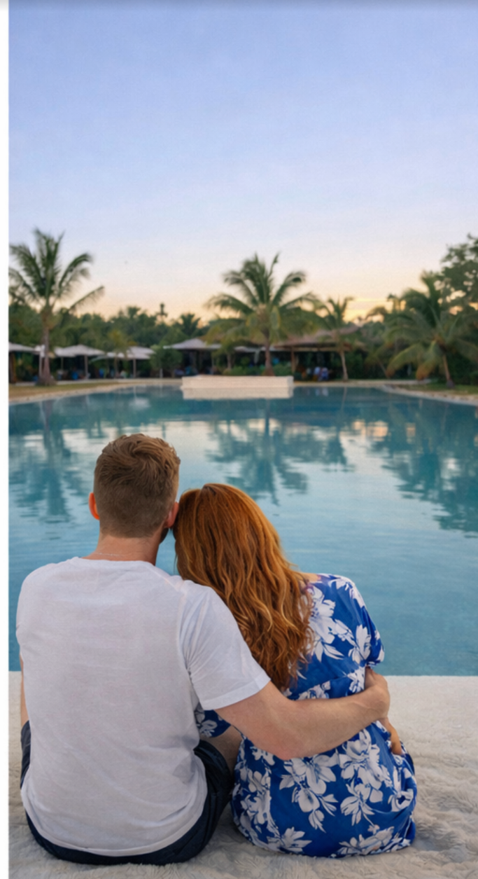 Rebecca — poolside