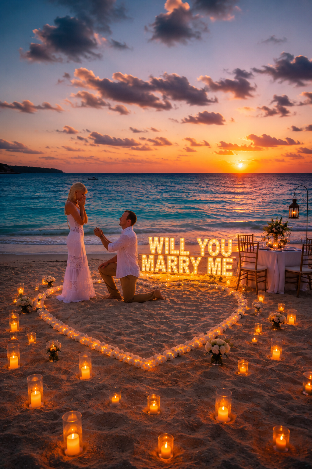 Couple enjoying a romantic dinner