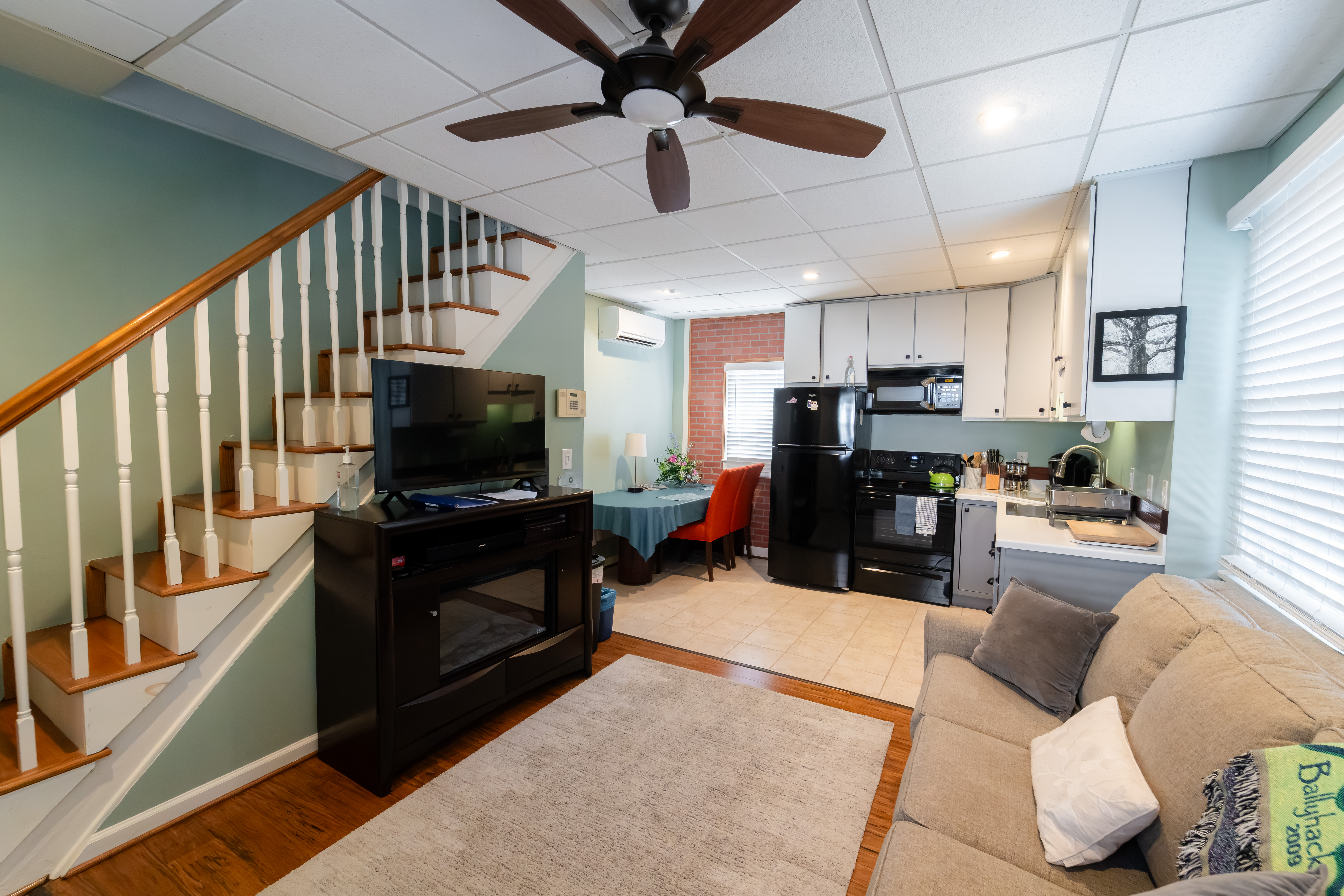bottom floor of 2 story guest suite at bent oaks manor