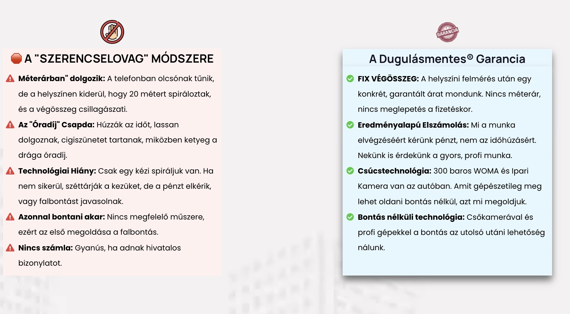 Top5 jel a duguláselhárító szerencselovagok felismerésére Top5 jel a duguláselhárító szerencselovagok felismerésére