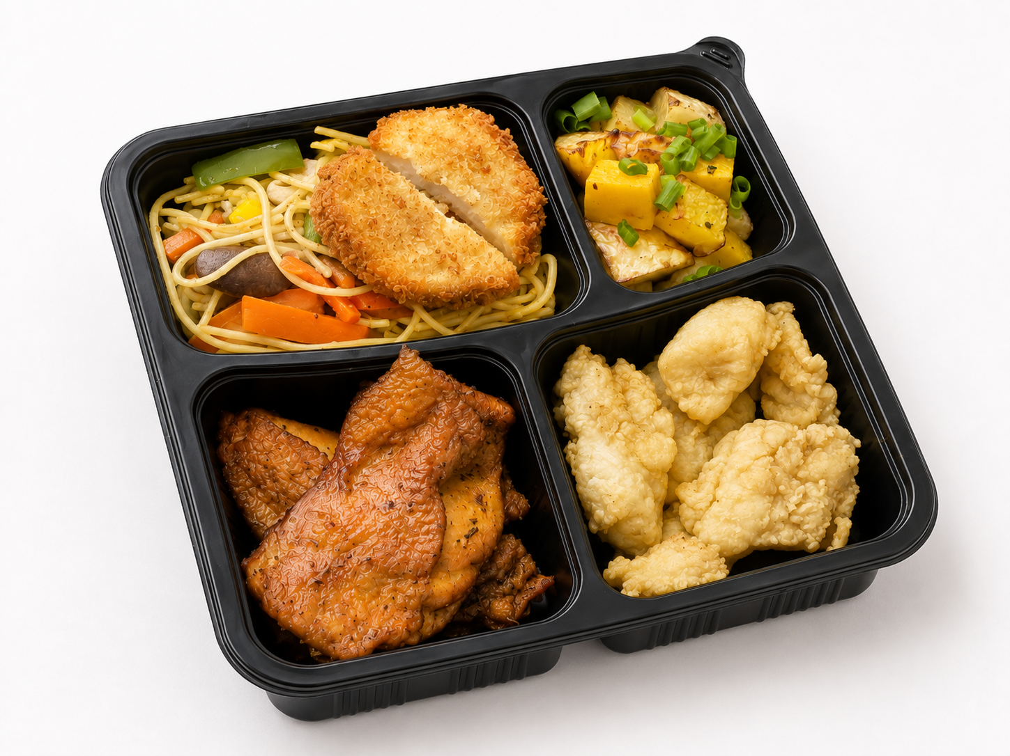 Black pepper chicken bento