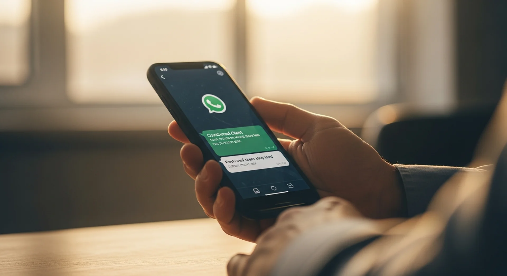 WhatsApp con mensaje de cliente confirmado