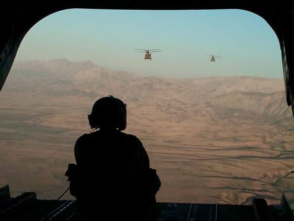 Vista desde un helicóptero, archivo personal de Dennis